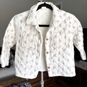Floral Quilted Kids Jacket